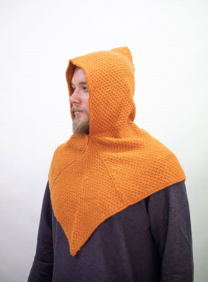 Knitted Wool Gugel Asbjorn - Orange