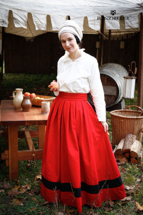 Landsknecht Skirt Flora - Red/Black